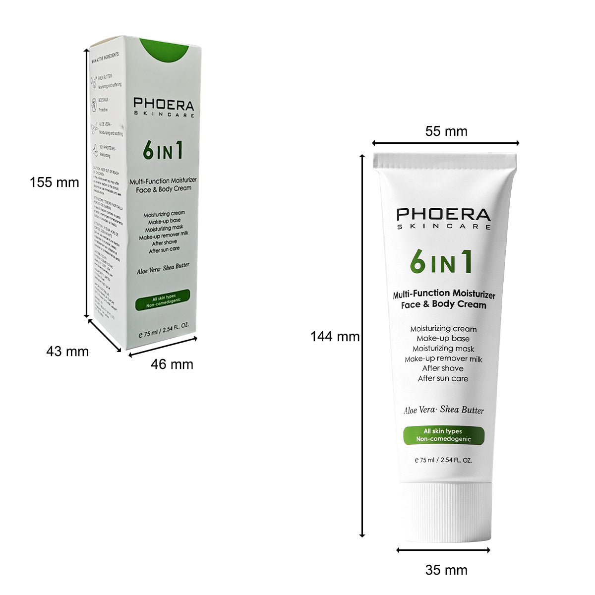 Crema hidratante multifuncional para rostro y cuerpo PHOERA