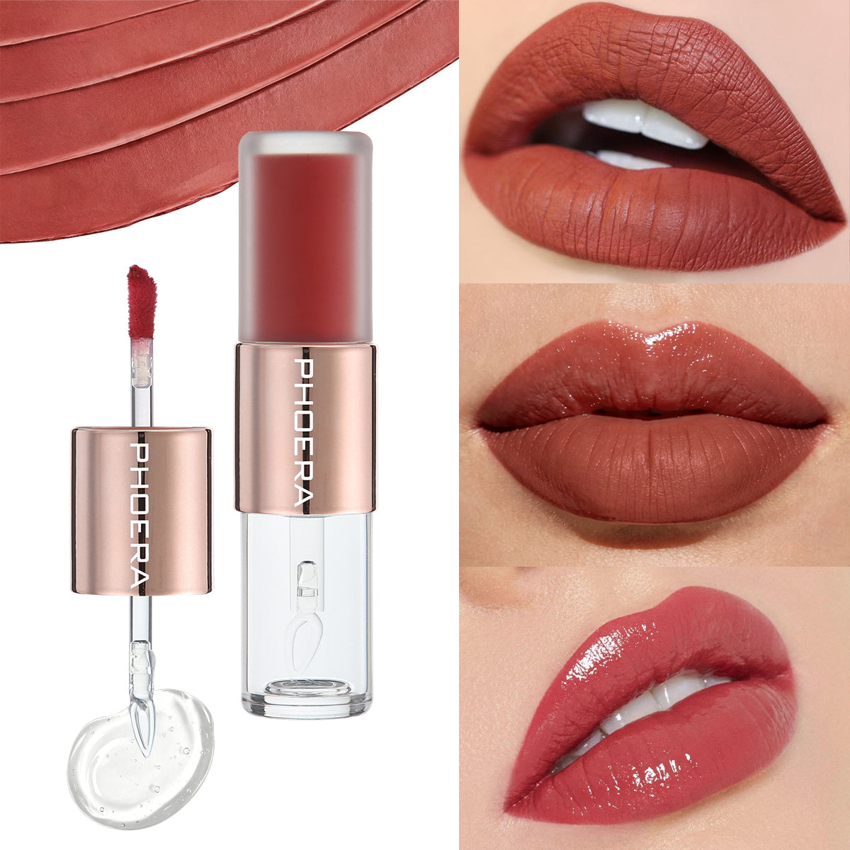 Dúo de labiales líquidos - PHOERA Rouge Ultra