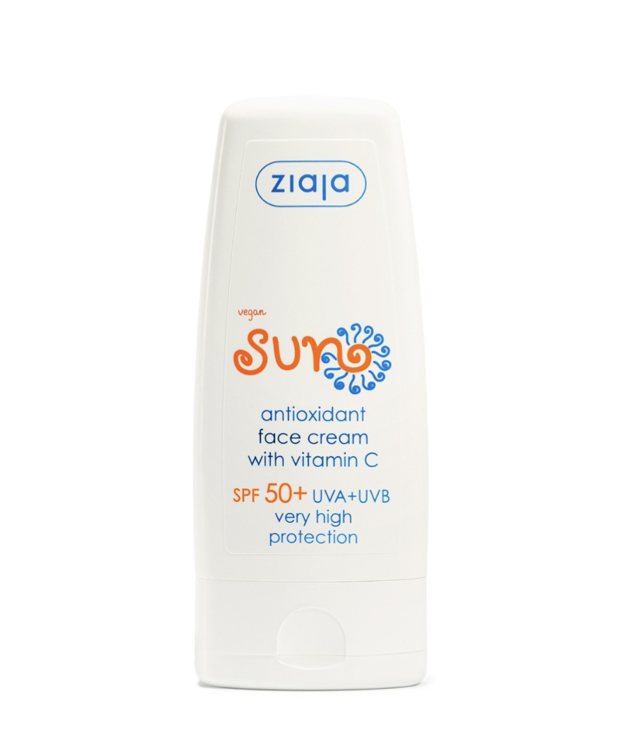 SUN Crema facial antioxidante SPF 50+ con Vitamina C - Ziaja