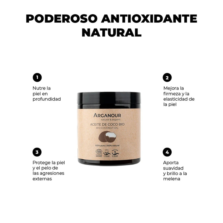 Aceite de coco 100% puro - Arganour