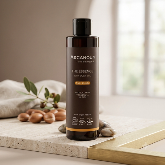 Arganour The Essence Aceite Seco Corporal de Argán y Jojoba (100% Natural) - Nutre, Ilumina y Regenera
